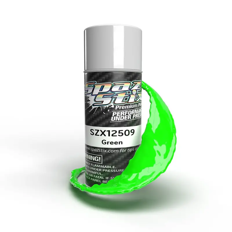 Spaz Stix - Solid Green Aerosol Paint, 3.5Oz Can 1