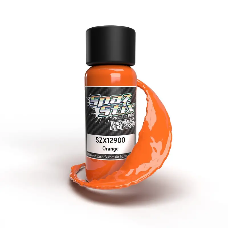 Spaz Stix - Solid Orange Airbrush Ready Paint, 2Oz Bottle 1