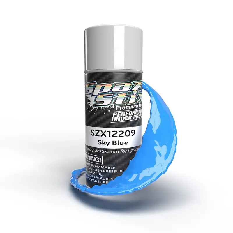 Spaz Stix - Solid Sky Blue Aerosol Paint, 3.5Oz Can 1