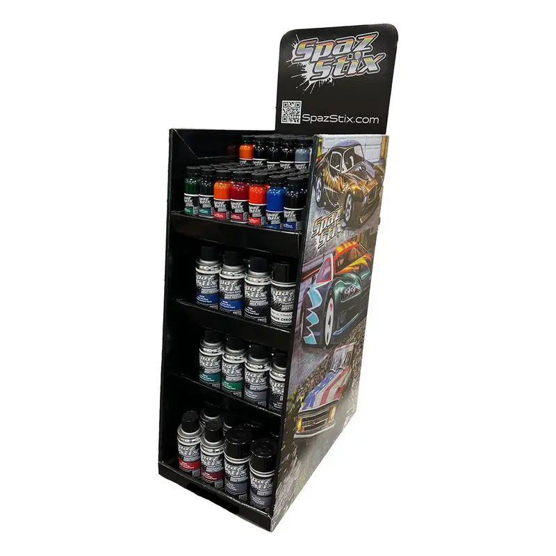 Spaz Stix - Spax Stix Counter Top Display Holds 36 Airbrush And 36 Aerosol Cans - Empty 1