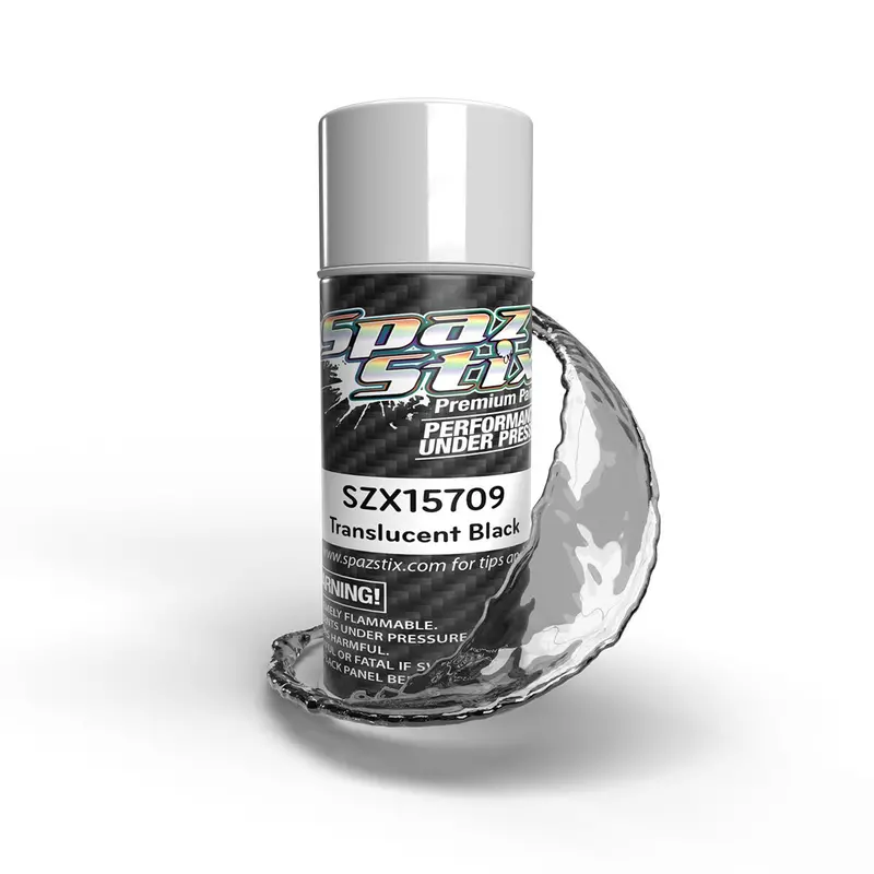 Spaz Stix - Translucent Black Aerosol Paint, For Window Tint/Drop Shadows, 3.5Oz Can 1