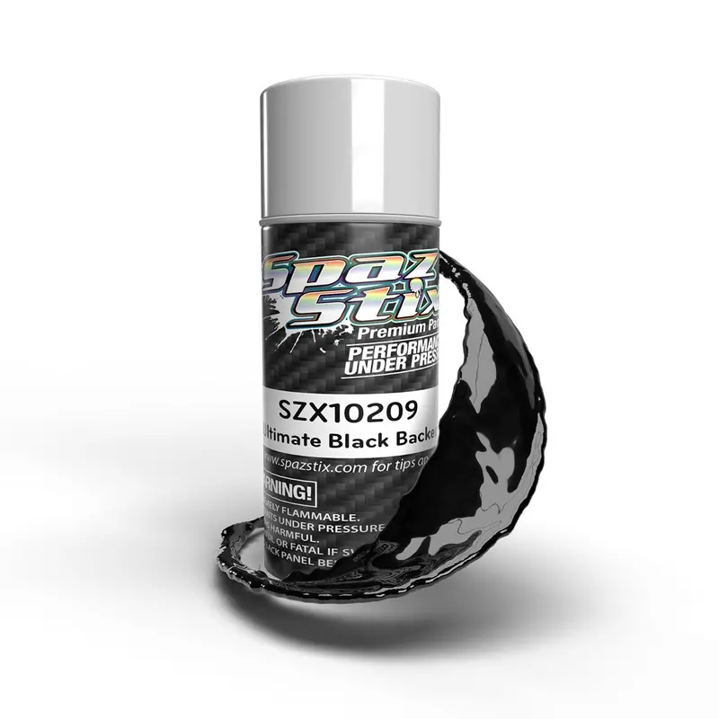 Spaz Stix - Ultimate Black Backer For Mirror Chrome, Aerosol, 3.5Oz Can 1