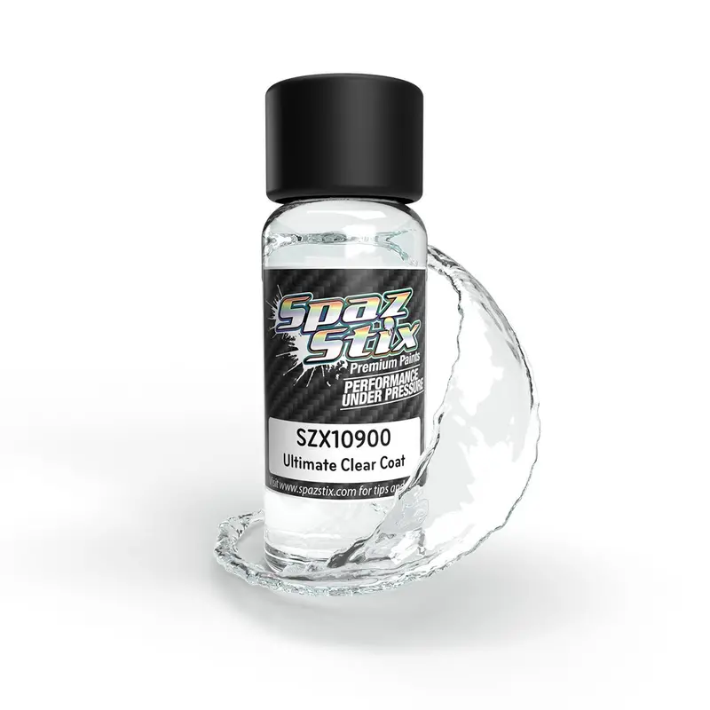 Spaz Stix - Ultimate Clear Coat For Mirror Chrome, Airbrush Ready Paint, 2Oz Bottle 1