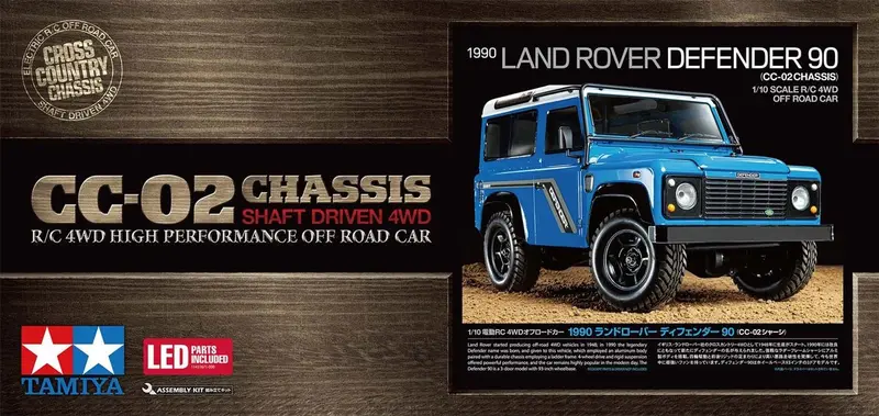 Tamiya - 1/10 R/C 1990 Land Rover Defender 90 (Cc-02) Kit 1