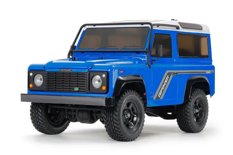 Tamiya - 1/10 Rc 1990 Land Rover Defender 90 Pre-Painted Truck Kit, W/ Cc-02 Chassis 1