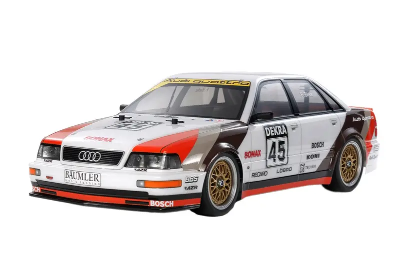 Tamiya - 1/10 Rc 1991 Audi V8 Touring Kit, With Tt-02 Chassis 1