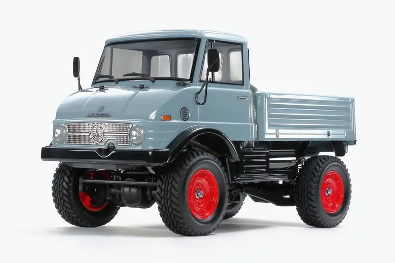 Tamiya - 1/10 Rc Mercedes-Benz Unimog 406 Series U900 Kit, W/ Cc-02 Chassis & Blue-Gray Painted Body 1