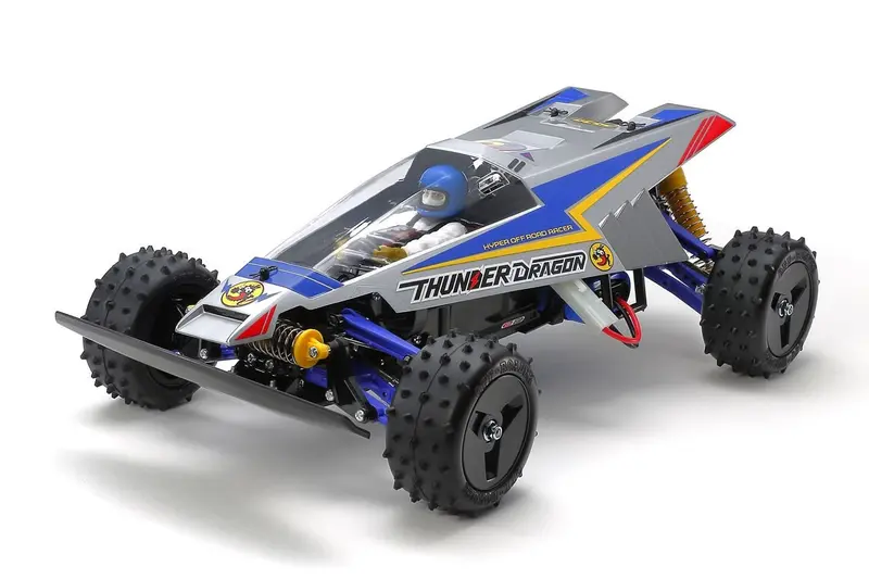 Tamiya - 1/10 Rc Thunder Dragon 2021 Kit, W/ Pre-Painted Body - Includes Hobbywing Thw 1060 Esc 1