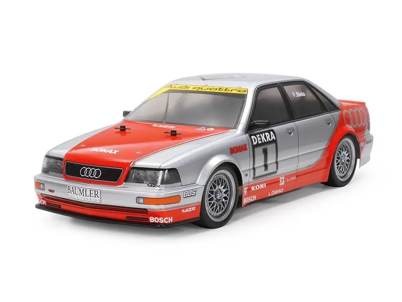 Tamiya - 1/10 Rc Tt-02 1992 Audi V8 Touring Model Kit, W/ Hobbywing Thw 1060 Esc 1