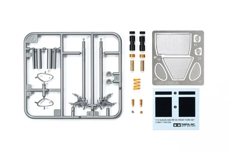 Tamiya - 1/12 Suzuki Gsx-Rr '20, Plastic Model, Front Fork Set 1