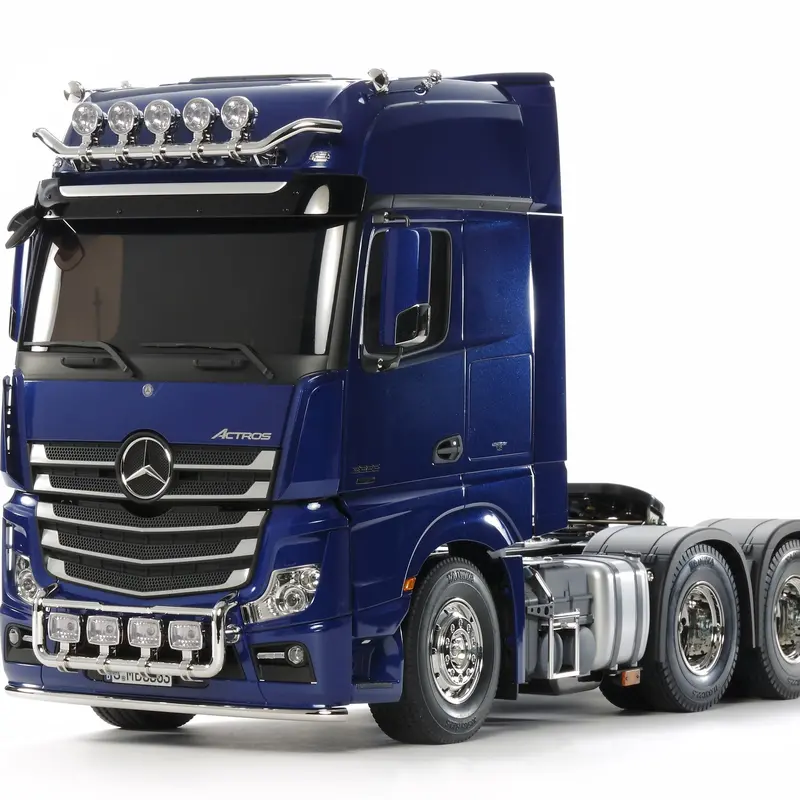 Tamiya - 1/14 Rc Mercedes-Benz Actros Tractor Truck Kit, Pearl Blue 1