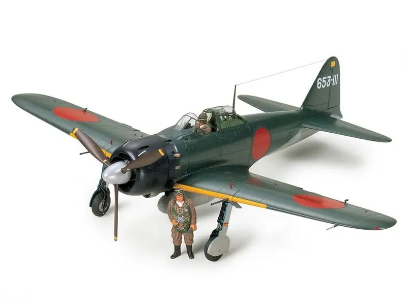 Tamiya - 1/32 Mitsubishi A6m5 Zero Fighter Plastic Model Airplane Kit 1