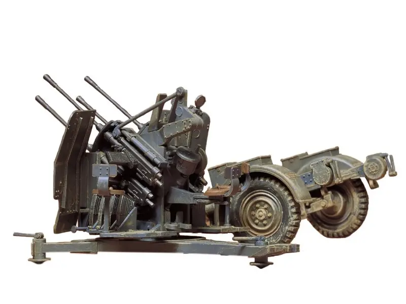 Tamiya - 1/35 German 2Cm Flakvierling 38 Kit Ca191 Plastic Model Kit 1