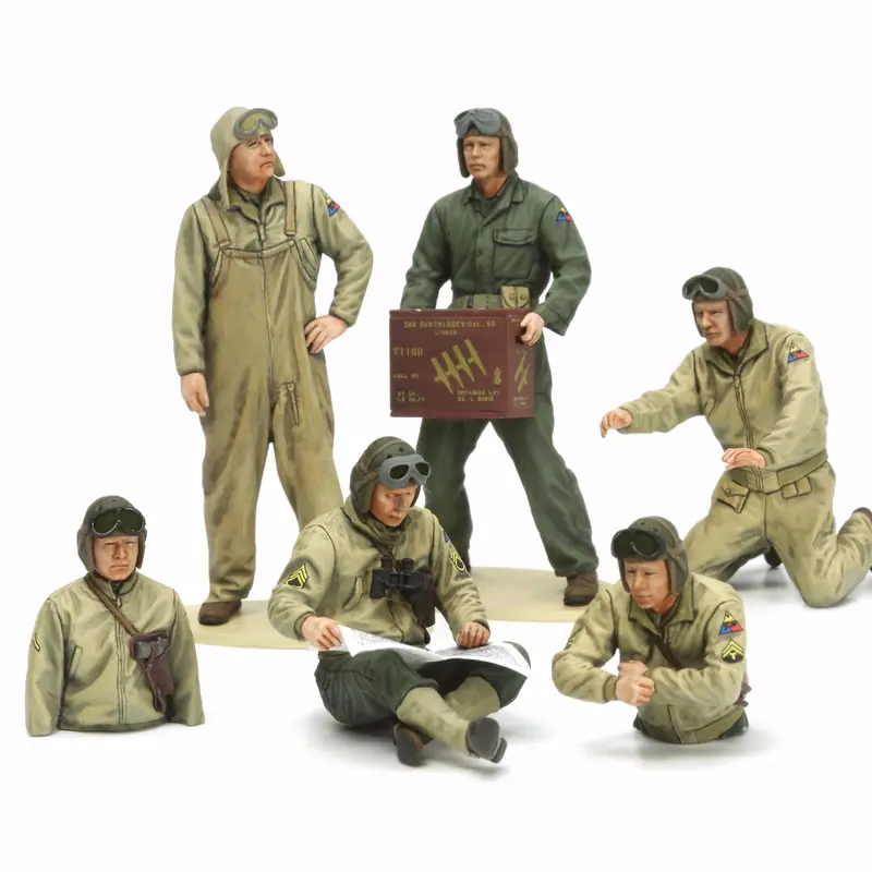 Tamiya - 1/35 Us Tank Crew Plastic Models Set European Theater 1