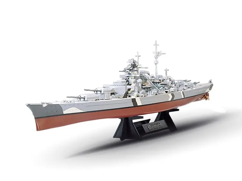 Tamiya - 1/350 German Battleship Bismarck Plastic Model Boat Kit 1