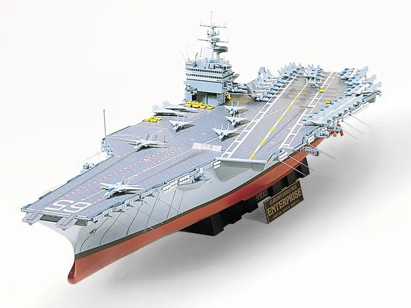 Tamiya - 1/350 Uss Enterprise Aircraft Carrier Plastic Model Boat Kit 1
