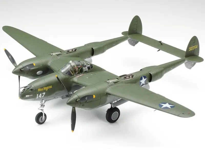 Tamiya - 1/48 Lockheed P-38 F/G Lightning Plastic Model Airplane Kit 1