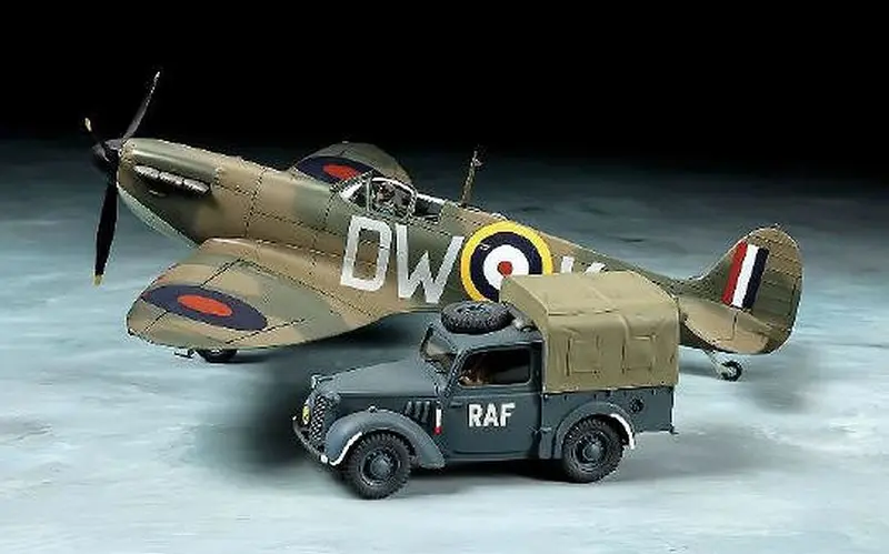 Tamiya - 1/48 Supermarine Spitfire Mk.I & Light Utility Car 10Hp 1