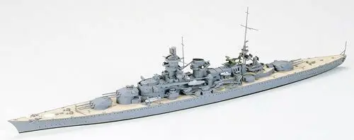 Tamiya - 1/700 German Scharnhorst Battleship Plastic Model Boat Kit 1
