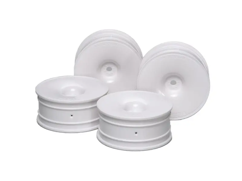 Tamiya - 24Mm Medium-Narrow White Dish Wheels, Offset +2, 4Pcs 1