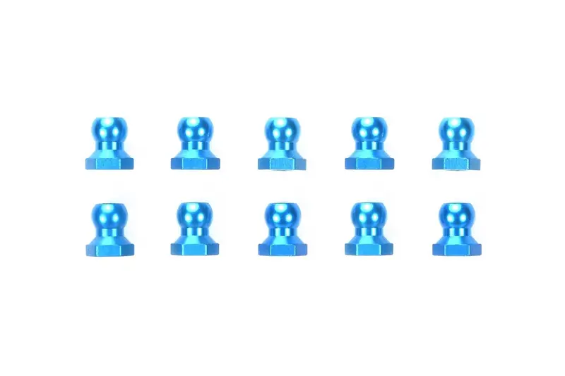 Tamiya - 5Mm Aluminum Ball Nut, Blue, 12Pcs 1