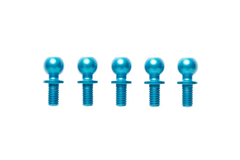 Tamiya - 5X5mm Aluminum Hex Head Ball Connector, Blue, 5 Pcs 1