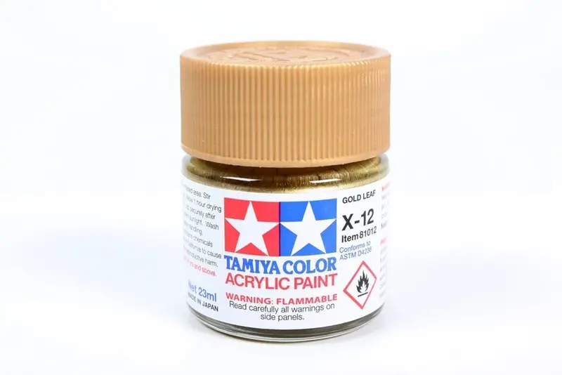 Tamiya - Acrylic X-12 Gold Leaf Paint, 23Ml Bottle 1