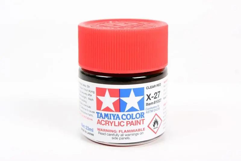 Tamiya - Acrylic X-27 Clear Red, 23Ml Bottle 1