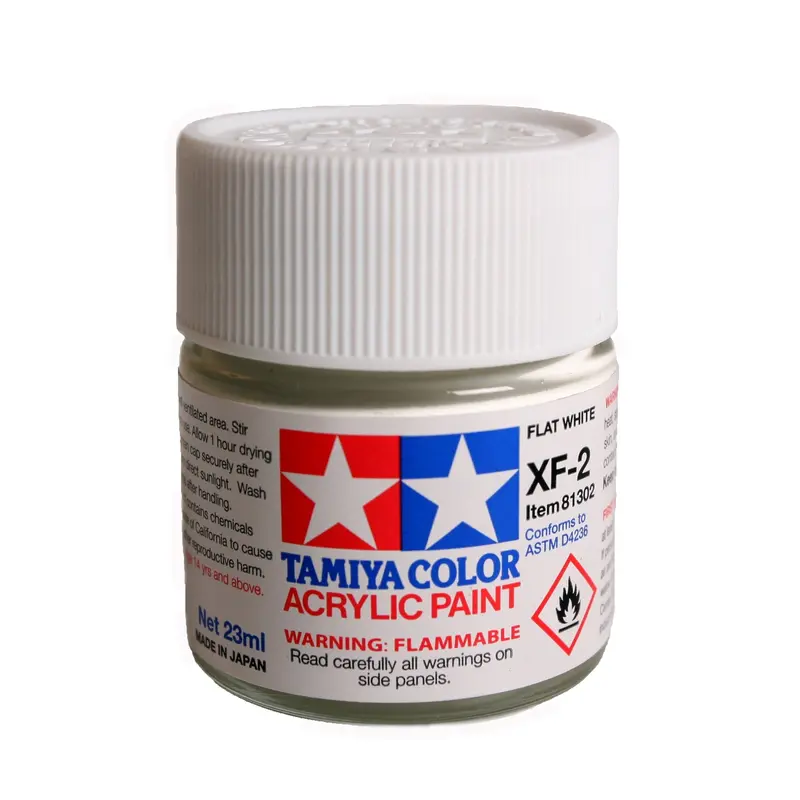 Tamiya - Acrylic Xf-2 Flat White Paint, 23Ml Bottle 1