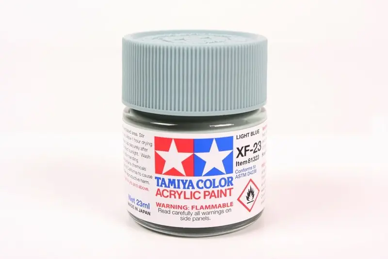 Tamiya - Acrylic Xf-23 Light Blue Paint, 23Ml Bottle 1