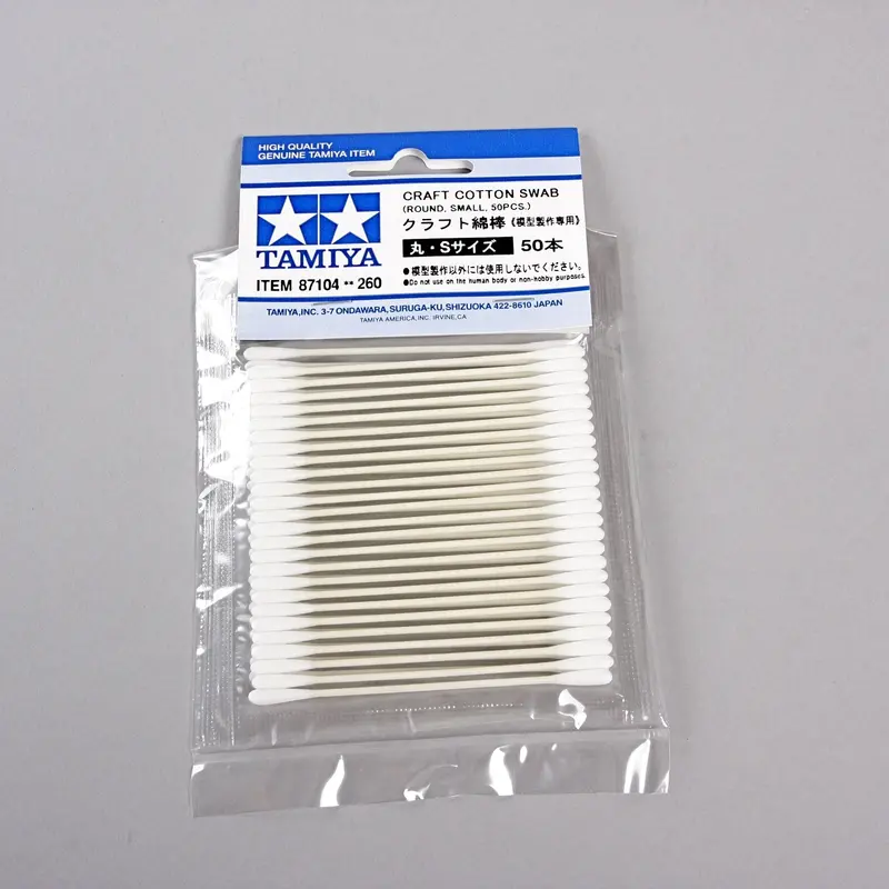 Tamiya - Craft Cotton Swab Round, Small, 50Pcs 1