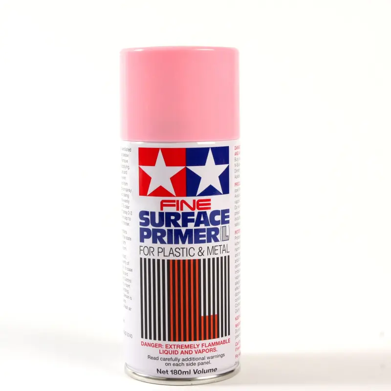 Tamiya - Fine Surface Primer L Pink 180Ml, Spray Can, Plastic / Metal 1