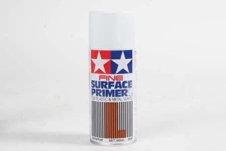 Tamiya - Fine Surface Primer, Light Grey, 180Ml Spray Can 1