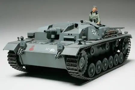 Tamiya - German Sturmgueschutz Iii Ausfb Tank Plastic Model Kit 1