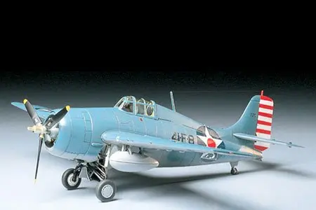 Tamiya - Grumman F4f-4 Wildcat Plastic Model Airplane Kit 1