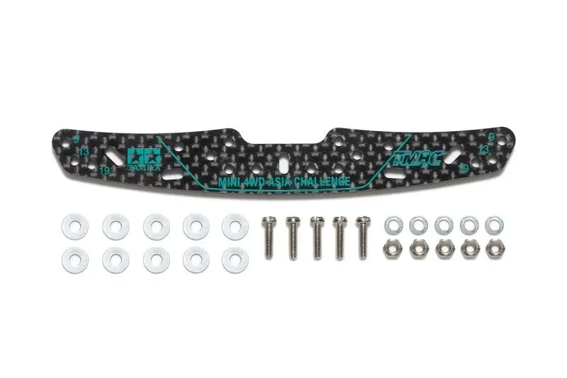 Tamiya - Jr Hg Carbon Multi Roller Setting Stay (3Mm) Asia Challenge (Green Logos) 1