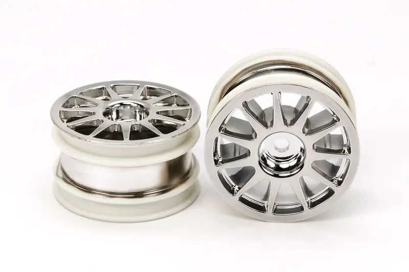 Tamiya - M-Chassis 11 Spoke Wheels, Chrome Plated, 2Pcs 1