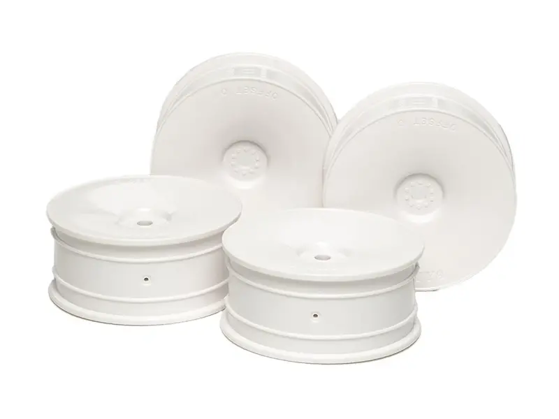 Tamiya - Rc 24Mm Medium-Narrow White Dish Wheels, Offset 0, 4Pcs 1