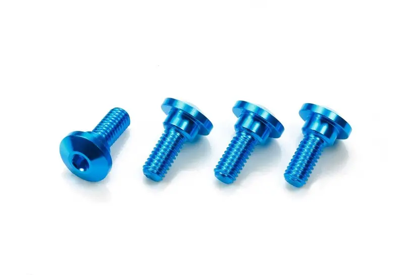 Tamiya - Rc 3X8mm Aluminum Hex Servo Step Screws, Blue, 4Pcs 1