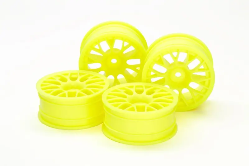 Tamiya - Rc Medium-Narrow Mesh Wheels, 24Mm Width, Offset +2, Yellow, 4Pcs 1