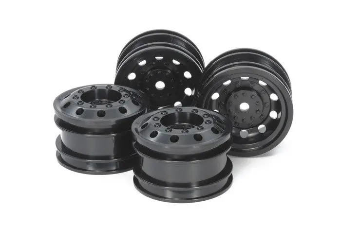 Tamiya - Rc On Road Racing Truck Wheels, Black, Front & Rear 1