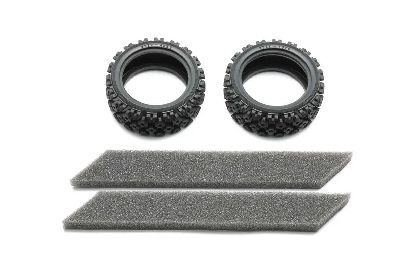Tamiya - Rc Rally Block Tires, Soft Compound W/ Foam Inserts (2) 1
