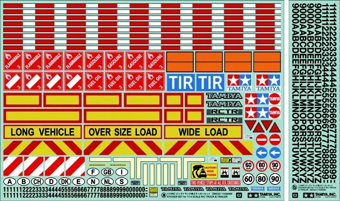 Tamiya - Rc Sticker Set 1/15 Scale 1