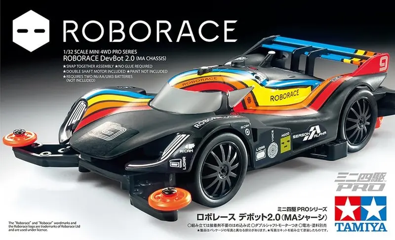 Tamiya - Roborace Devbot 2.0 Jr Mini Racer Kit, W/ Ma Chassis 2