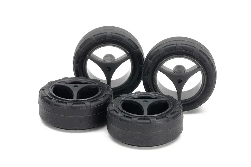 Tamiya - Super Hard Small Diameter Narrow Tires (24Mm) & Carbon 1