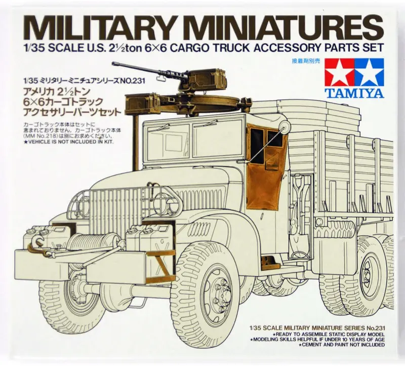 Tamiya - U.S. 2.5T 6X6 Cargo Truck Accessories 1