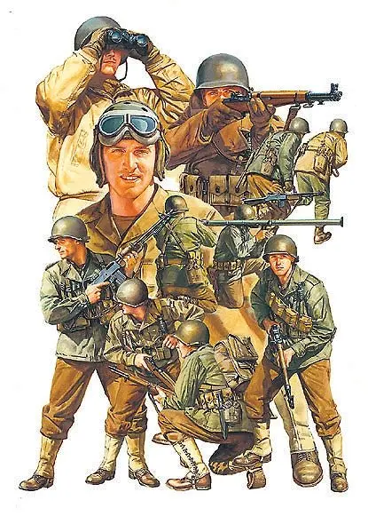Tamiya - Wwii Us Army Infantry Gi Set 1/48 Plastic Model Kit 1
