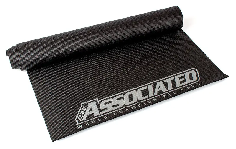 Team Associated - 2018 Pit Mat, Black W/ Silver Lettering 1