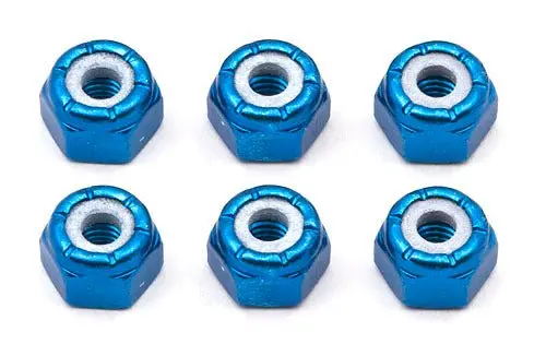 Team Associated - 8-32 Blue Aluminum Locknut (6) 1