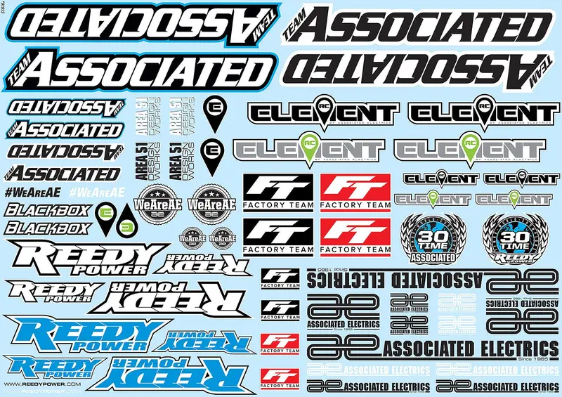 Team Associated - Ae Branding Decal Sheet 1